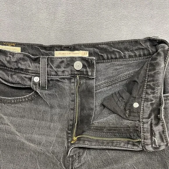 Woman's Levis Levi's 70s High Slim Straight Jeans Faded Black 27 Waist 27 Inseam - Picture 2 of 14